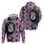 Purple Taniko Motif Aotearoa Manaia and Silver Fern Hoodie