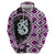 Purple Taniko Motif Aotearoa Manaia and Silver Fern Hoodie