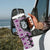 Purple Taniko Motif Aotearoa Manaia and Silver Fern Tumbler With Handle