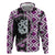 Purple Taniko Motif Aotearoa Manaia and Silver Fern Zip Hoodie