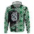 Green Taniko Motif Aotearoa Manaia and Silver Fern Hoodie