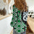 Green Taniko Motif Aotearoa Manaia and Silver Fern Women Casual Shirt