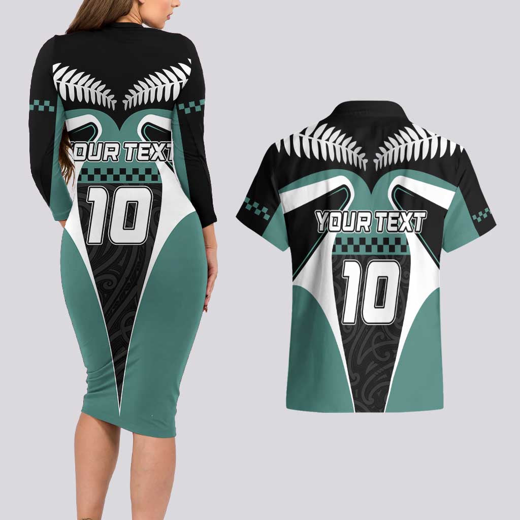 Custom New Zealand Bicycle 2025 Couples Matching Long Sleeve Bodycon Dress and Hawaiian Shirt