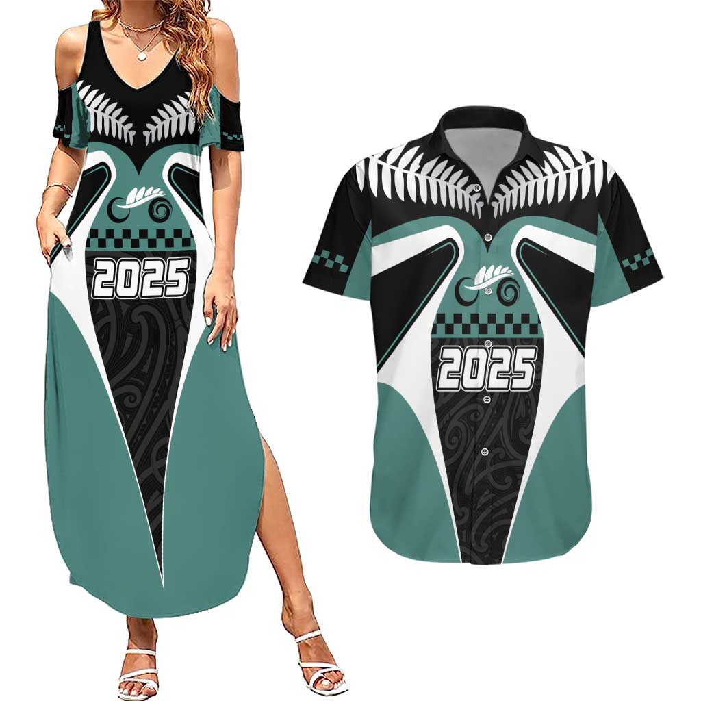 Custom New Zealand Bicycle 2025 Couples Matching Summer Maxi Dress and Hawaiian Shirt