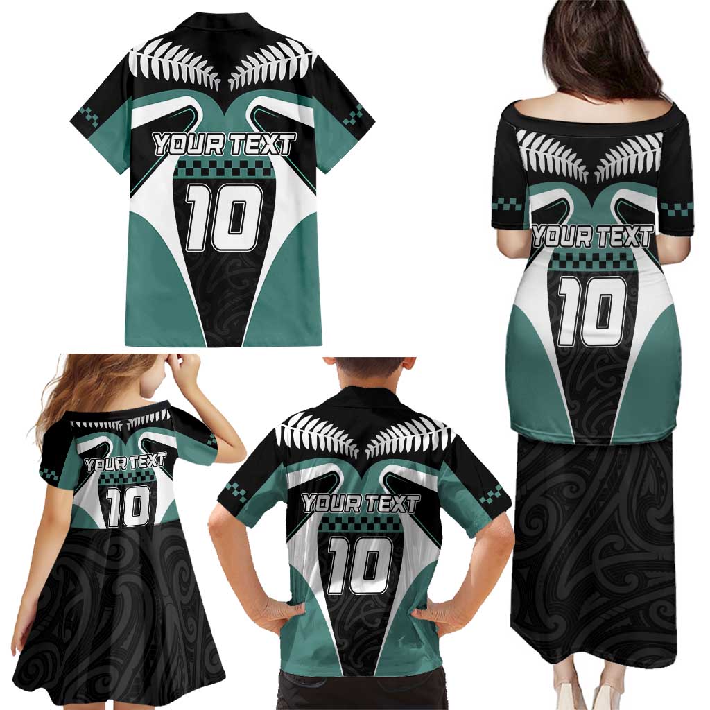 Custom New Zealand Bicycle 2025 Family Matching Puletasi and Hawaiian Shirt