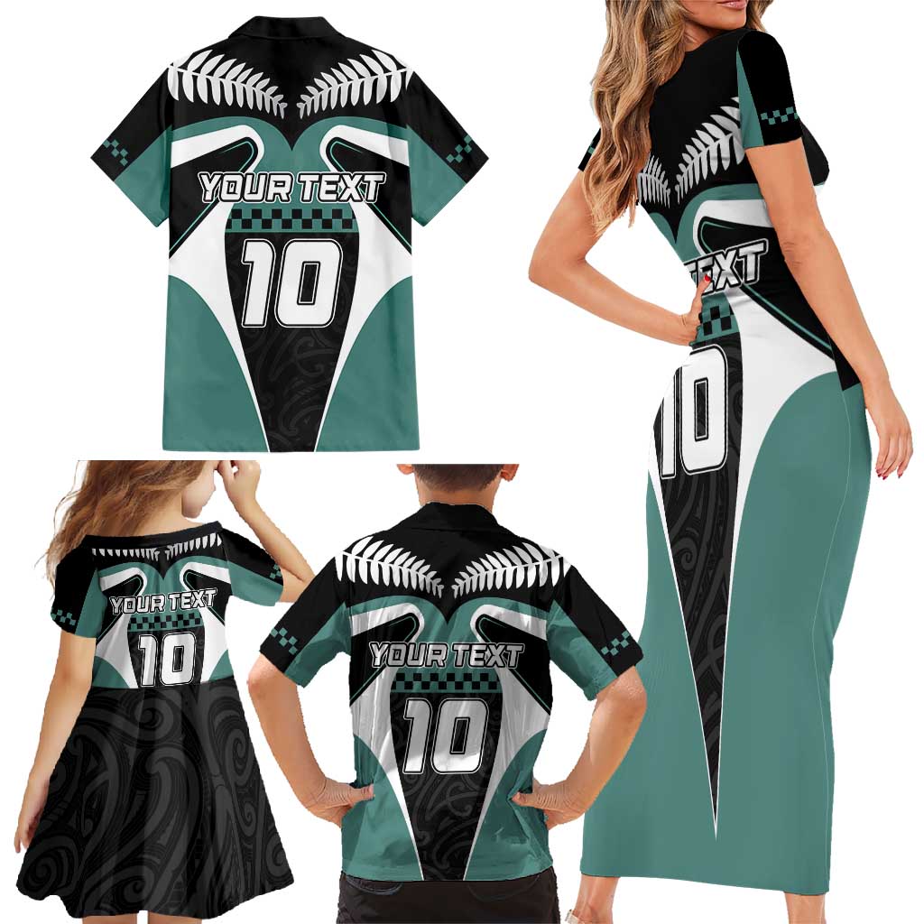 Custom New Zealand Bicycle 2025 Family Matching Short Sleeve Bodycon Dress and Hawaiian Shirt