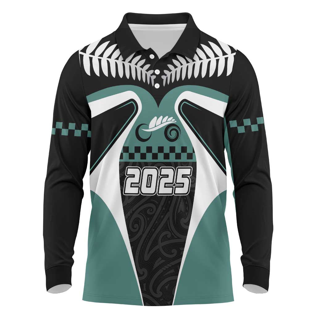 Custom New Zealand Bicycle 2025 Long Sleeve Polo Shirt