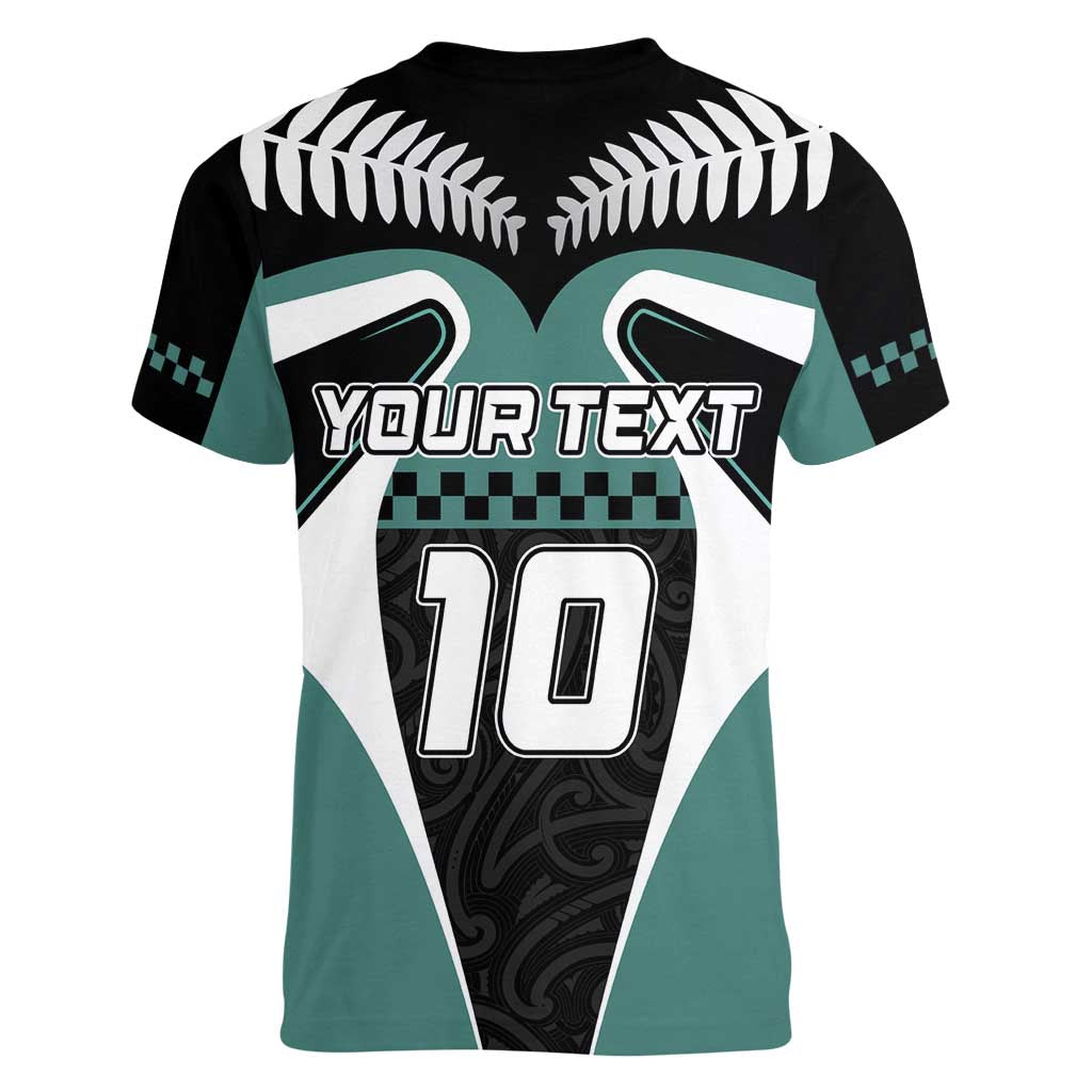 Custom New Zealand Bicycle 2025 Women V-Neck T-Shirt