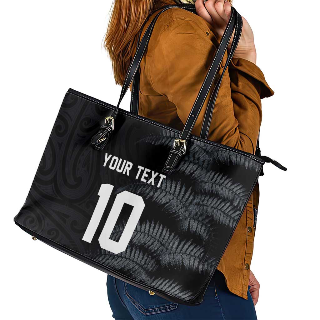 Custom New Zealand Football-Towards World Cup 2026 Leather Tote Bag