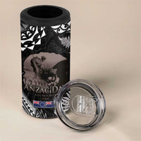 New Zealand and Cook Islands ANZAC Day 4 in 1 Can Cooler Tumbler Gallipoli Lest We Forget Tatau Art Tribal and Maori Tattoo with Fern LT03 - Polynesian Pride