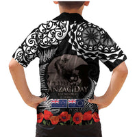 New Zealand and Cook Islands ANZAC Day Family Matching Mermaid Dress and Hawaiian Shirt Gallipoli Lest We Forget Tatau Art Tribal and Maori Tattoo with Fern LT03 - Polynesian Pride