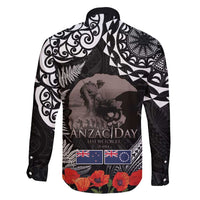 New Zealand and Cook Islands ANZAC Day Family Matching Mermaid Dress and Hawaiian Shirt Gallipoli Lest We Forget Tatau Art Tribal and Maori Tattoo with Fern LT03 - Polynesian Pride