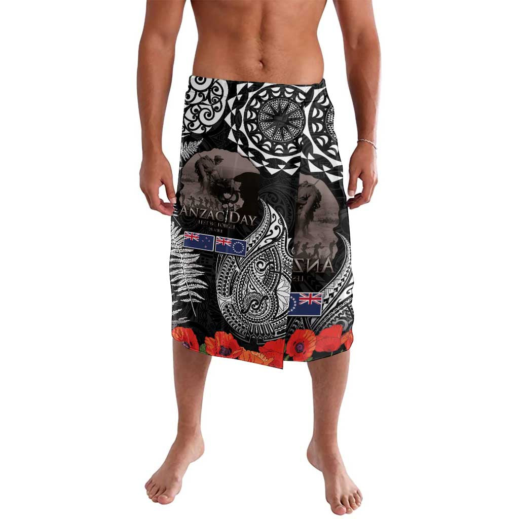 New Zealand and Cook Islands ANZAC Day Lavalava Gallipoli Lest We Forget Tatau Art Tribal and Maori Tattoo with Fern