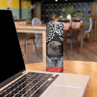 New Zealand and Cook Islands ANZAC Day Skinny Tumbler Gallipoli Lest We Forget Tatau Art Tribal and Maori Tattoo with Fern LT03 - Polynesian Pride