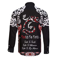 Aotearoa Toitu Te Tiriti-Maori Taniwha Family Matching Puletasi and Hawaiian Shirt Toitu Te Whenua Toitu Te Reo Maori LT03 - Polynesian Pride