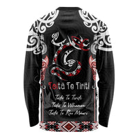Aotearoa Toitu Te Tiriti-Maori Taniwha Long Sleeve Shirt Toitu Te Whenua Toitu Te Reo Maori LT03 - Polynesian Pride