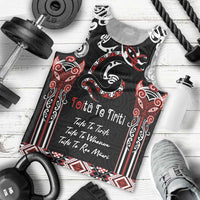 Aotearoa Toitu Te Tiriti-Maori Taniwha Men Tank Top Toitu Te Whenua Toitu Te Reo Maori