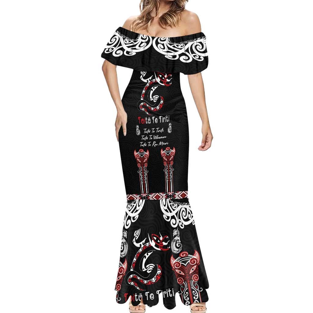 Aotearoa Toitu Te Tiriti-Maori Taniwha Mermaid Dress Toitu Te Whenua Toitu Te Reo Maori LT03 - Polynesian Pride