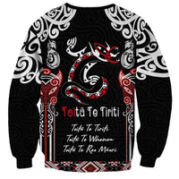 Aotearoa Toitu Te Tiriti-Maori Taniwha Sweatshirt Toitu Te Whenua Toitu Te Reo Maori LT03 - Polynesian Pride