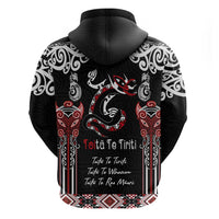 Aotearoa Toitu Te Tiriti-Maori Taniwha Zip Hoodie Toitu Te Whenua Toitu Te Reo Maori LT03 - Polynesian Pride