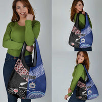 Personalised Aotearoa and Samoa Together Grocery Bag Tatau Art Tattoos-Taniko and Tukutuku with Maori Pattern