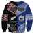 Personalised Aotearoa and Samoa Together Sweatshirt Tatau Art Tattoos-Taniko and Tukutuku with Maori Pattern