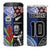 Custom Aotearoa and Samoa Rugby 4 in 1 Can Cooler Tumbler Maori Warrior and Teuila Emblem-Tatau with Taniko Art