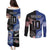 Custom Aotearoa and Samoa Rugby Couples Matching Puletasi and Long Sleeve Button Shirt Maori Warrior and Teuila Emblem-Tatau with Taniko Art