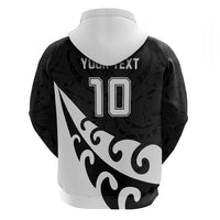 Custom NZ Rugby Hoodie Koru and Silver Fern Sporty Style