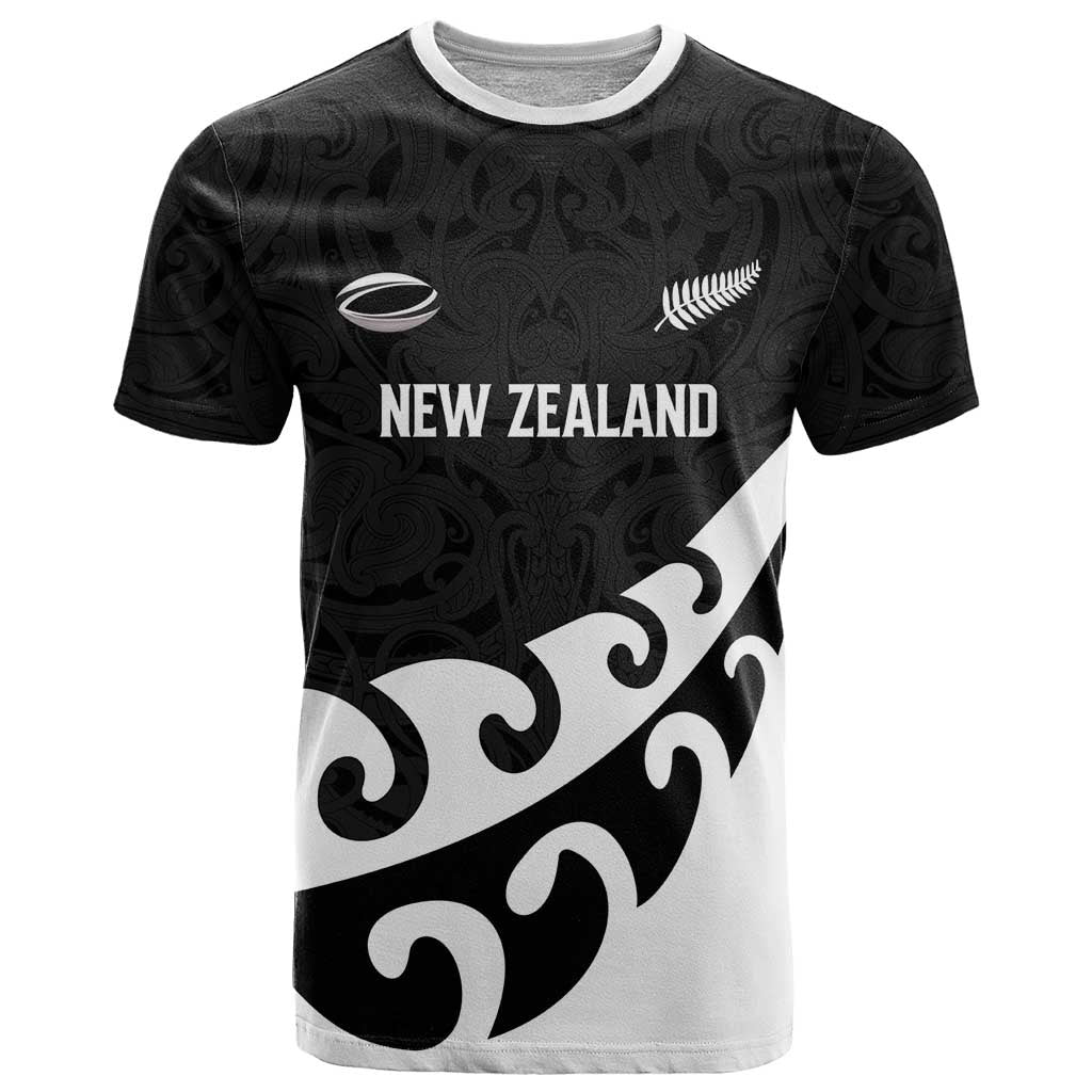 Custom NZ Rugby T Shirt Koru and Silver Fern Sporty Style