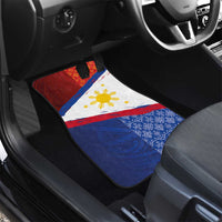 Philippines National Flag Day Car Mats Polynesian and Yakan Tattoo Brush Style