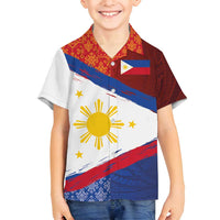 Philippines National Flag Day Family Matching Puletasi and Hawaiian Shirt Polynesian and Yakan Tattoo Brush Style