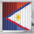 Philippines National Flag Day Shower Curtain Polynesian and Yakan Tattoo Brush Style