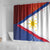 Philippines National Flag Day Shower Curtain Polynesian and Yakan Tattoo Brush Style