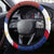 Philippines National Flag Day Steering Wheel Cover Polynesian and Yakan Tattoo Brush Style