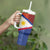 Philippines National Flag Day Tumbler With Handle Polynesian and Yakan Tattoo Brush Style