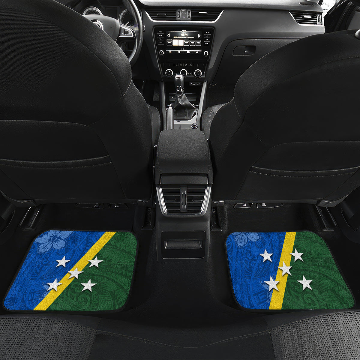 Solomon Island Crocodile and Shark Car Mats Polynesian Pattern