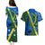 Solomon Island Crocodile and Shark Couples Matching Puletasi and Hawaiian Shirt Polynesian Pattern