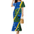 Solomon Island Crocodile and Shark Family Matching Mermaid Dress and Hawaiian Shirt Polynesian Pattern