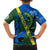 Solomon Island Crocodile and Shark Family Matching Off Shoulder Short Dress and Hawaiian Shirt Polynesian Pattern