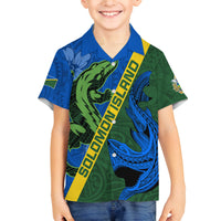 Solomon Island Crocodile and Shark Family Matching Summer Maxi Dress and Hawaiian Shirt Polynesian Pattern