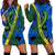 Solomon Island Crocodile and Shark Hoodie Dress Polynesian Pattern