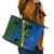 Solomon Island Crocodile and Shark Leather Tote Bag Polynesian Pattern