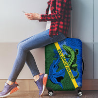 Solomon Island Crocodile and Shark Luggage Cover Polynesian Pattern LT03 - Polynesian Pride