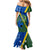 Solomon Island Crocodile and Shark Mermaid Dress Polynesian Pattern