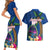 Guam Liberation Day 80th Anniversary Couples Matching Short Sleeve Bodycon Dress and Hawaiian Shirt Palm Tree and Seal Artwork Hibiscus Polynesian Pattern