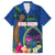 Guam Liberation Day 80th Anniversary Family Matching Puletasi and Hawaiian Shirt Palm Tree and Seal Artwork Hibiscus Polynesian Pattern