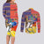 Philippines Kadayawan Couples Matching Long Sleeve Bodycon Dress and Long Sleeve Button Shirt Filipino Eagle Durian with Polynesian and Igorots Pattern