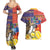 Philippines Kadayawan Couples Matching Summer Maxi Dress and Hawaiian Shirt Filipino Eagle Durian with Polynesian and Igorots Pattern
