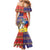 Philippines Kadayawan Family Matching Mermaid Dress and Hawaiian Shirt Filipino Eagle Durian with Polynesian and Igorots Pattern